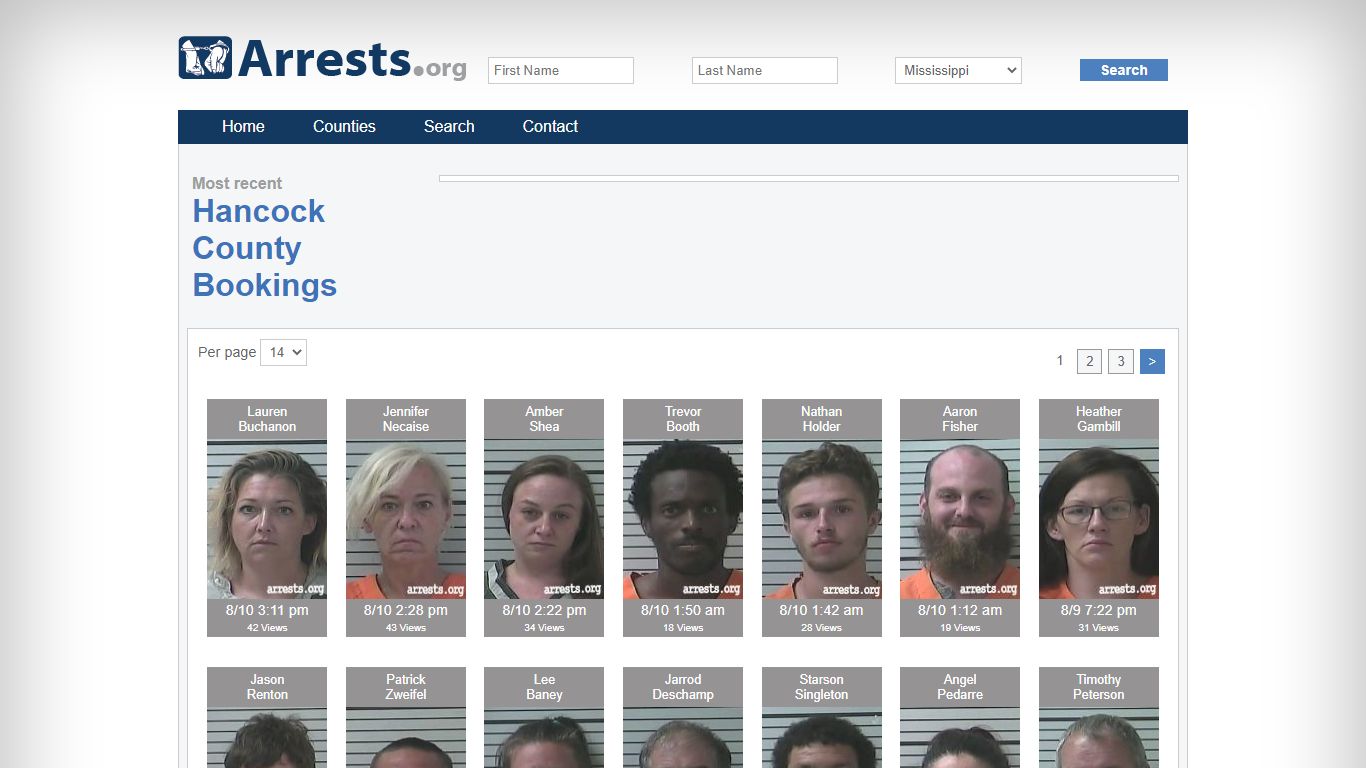 Hancock County Arrests and Inmate Search